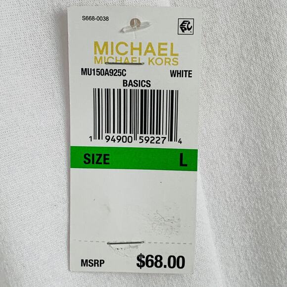 NWT Michael Kors Cold Shoulder Button Down Top Size L - Picture 10 of 11